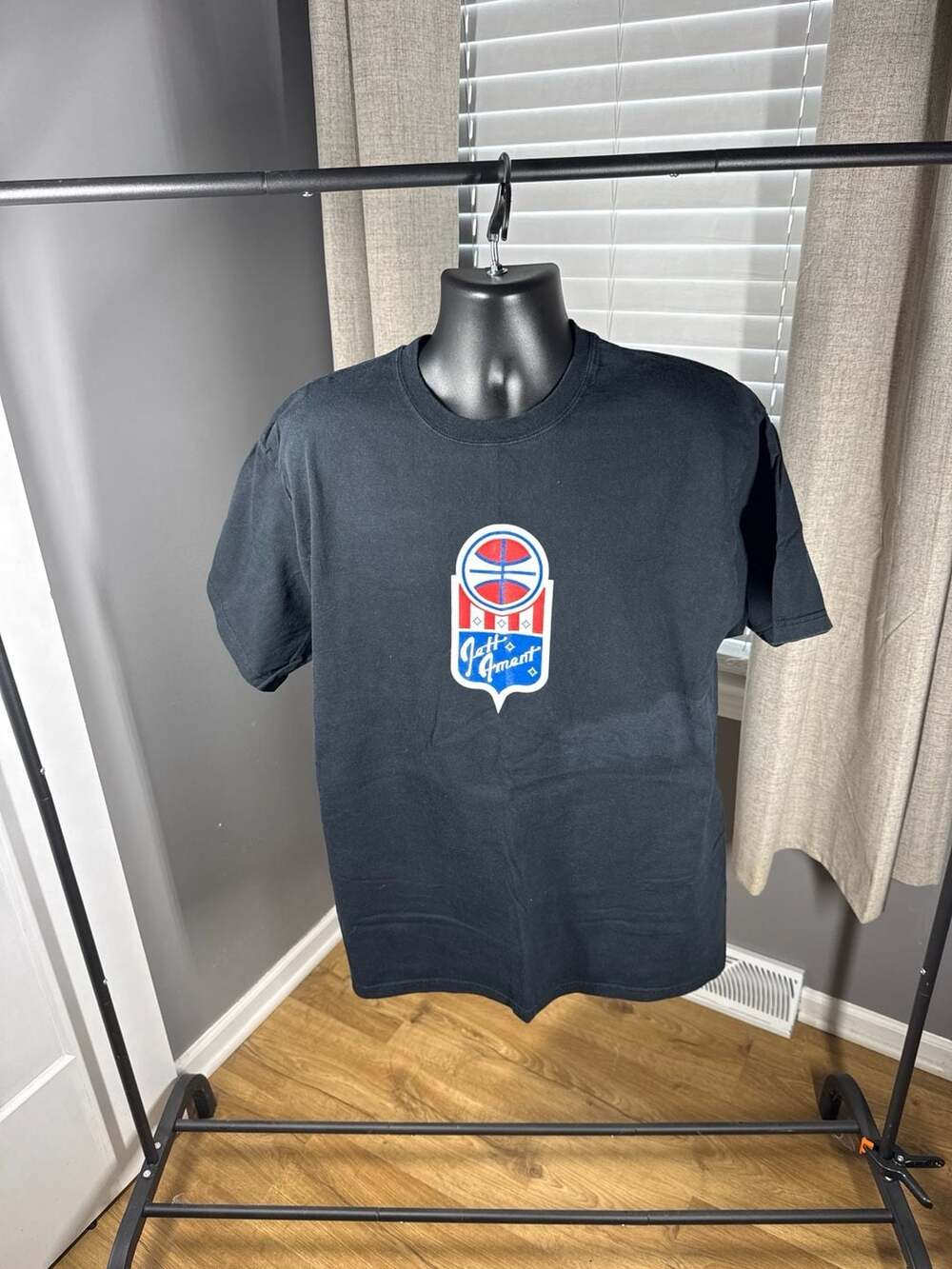 Jeff Ament Pearl Jam Basketball Graphic T-Shirt Black XL